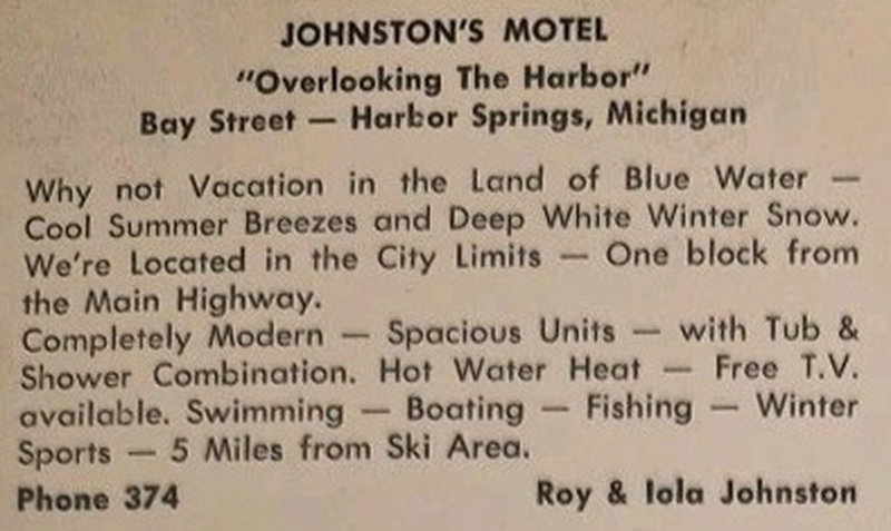 Johnstons Motel - Vintage Postcard